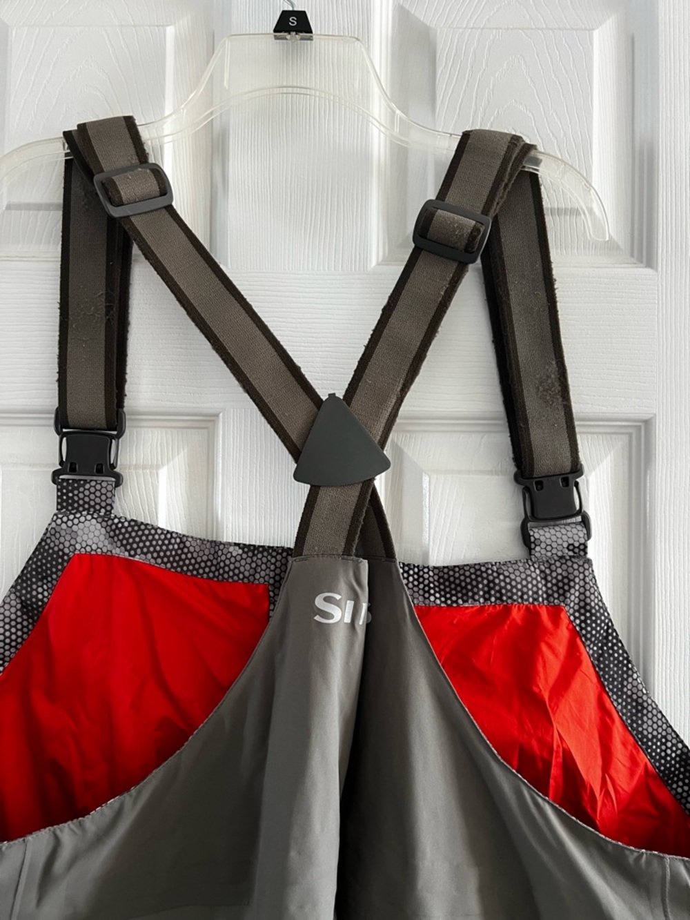 Simms Challenger Bib Overalls Hex Camo Storm XL - Picture 5 of 10